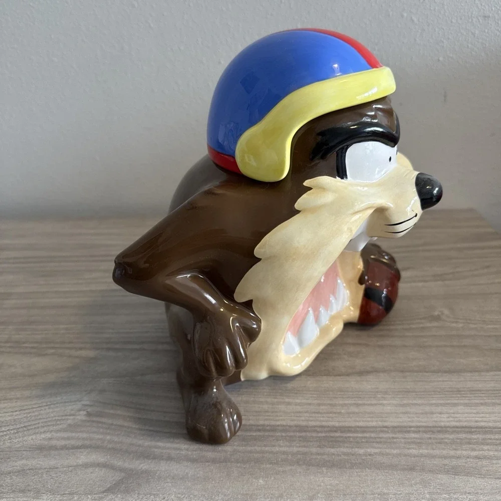 Vintage 1993 Football Tasmanian Devil Cookie Jar Large 9.5